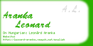 aranka leonard business card
